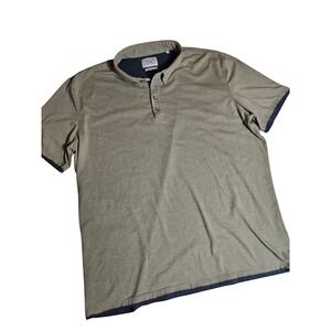 7Diamonds Mens XXL Short Sleeve Polo Shirt Olive Green Premium Finish Heathered
